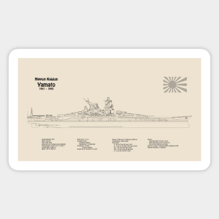 Yamato Battleship of the Imperial Japanese Navy - SDpng Sticker